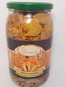 Seweryn Marinated Mushrooms Yellow Chanterelle Kurki Marynowane Glass Jar GMO Free 29.98 OZ / 850 gr from Poland