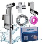 WhirlPro - Luxury Stainless Steel Bidet Sprayer, Jet Spray for Toilet Seat, Adjustable Pressure, Cloth Diaper Spray, Enhance Bathroom Hygiene, Ideal Bidet Attachment, Feminine & Baby Wash (1-Pack)