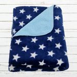 BRANDONN Baby Blankets New Born Pack of Star Wrapper Bedsheet Cum Wrapping Sheet for Baby Boys and Baby Girls(Cotton, Lightweight, 30x40_SHEET_NAVYBLUE_STARS)