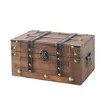 SLPR Alexander Wooden Storage Trunk | Decorative Small Wooden Chest with Lid