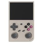 G350 Handheld Game Console , 3.5 Inch IPS Screen Linux System 3200 mAh Battery 4371 Games Preloaded , Portable Retro Video Games Console Support Wired Controller and Earphone (Gray)