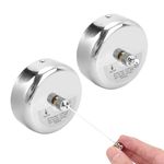 YKUKIZEE 2 Pcs Retractable Clothesline Heavy Duty, Extendable Washing Line Wall Mounted, 304 Stainless Steel Reel Clothes Lines with Adjustable Rope for Motorhome Bathroom Indoor Outdoor(2.8 M/9.2 Ft)