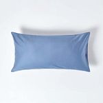 HOMESCAPES 1000 Thread Count Egyptian Cotton Blue King Size Pillowcase Luxury Housewife Pillow Case