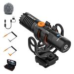 Camera Microphone,Comica VM10 PRO Professional USB-C Shotgun Microphone with Gain Control and Deadcat, Video Shotgun Microphone for iPhone, Android Smartphones-Mic for Vlogging, Live,Recording