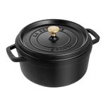 La Cocotte Round D. 24 Black Lt. 3,8 - New Classic by Staub