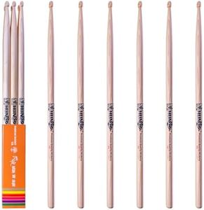 3-pairs Anti-slip Coating Drumstick,Classic 5A Drum Stick, Premium Hickory Drum Stick, Hard Wood Drum Stick,for Acoustic or Electronic Drum, weight and picth matched. High-end Drum Stick.