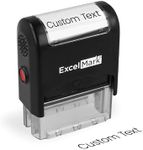 ExcelMark Custom One Line Stamp - Name Stamps Self Inking Personalized (Small)