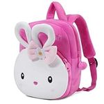 Cute Toddler Backpack for Girls, ChaseChic Cute Cartoon Mini Plush Lightweight Soft Baby Backpack, Daycare Backpack, Bunny