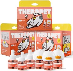 TherapetMD 3-Pack 180-Days Cat Calming Diffuser Kits - Dual-Pheromone Cat Diffusers for Stress, Pee Spraying, Fighting, Excessive Meowing & Scratching – Includes 3 Diffusers + 180-Days Refills