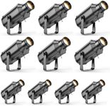 Fancybling LEKO Profile Stage Spotlights, 100W Cool & Warm White COB Lights,3200K-5600K, Zoom Control & DMX512 Par Ellipsidal Lights, 6CH Manual Focus LED Spotlights for Show Stage Event, 10 Pack