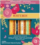 Burt's Bees Gifts, 4 Lip Balm Products, Balm Bouquet Spring Set - Classic Beeswax, Vanilla Bean, Cucumber Mint & Coconut Pear (4 Pack)