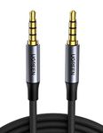 UGREEN 3.5mm Audio Cable TRRS 4-Pole Hi-Fi Stereo Mic Function, Jack Cable Male to Male AUX Cord Compatible with iPhone, iPad, Galaxy Phone, Tablets, Car Home Stereos, Headphones, Speaker, 10FT