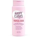 HAPPY CURVES Comfort Powder: Talc Free Anti Chafe Body & Foot Powder Deodorant to Control Inner Thigh Chafing, Underboob, and Butt Sweat All Women