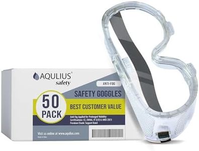 Aqulius Bulk 50 Pack of Safety Goggles - ANSI Z87+ Certified - Perfect Eye Protection for Nurses, Construction, Fabrication, Lab Work, Chemistry Science, Onion Cutting & More!