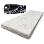 Foamma 6” x 24” x 72” Truck, Camper, RV Travel Visco Gel Memory Foam Bunk Mattress, Organic Cotton Cover, Made in USA, Comfortable, Travel Trailer, CertiPUR-US Certified