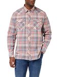 Wrangler Men's Western Shirt, Faded Rose, XXL