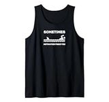 Sometimes Motivation Finds You swimming swimmer Funny Shark Tank Top