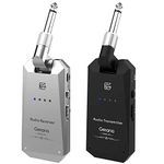 Getaria Guitar Wireless System, Wireless Transmitter and Receiver, No Cable Required, USB Rechargeable, Wireless Guitar System, 4 Channels, Wireless Shield, Direct Plug to Guitar for 5.2GHz Electric Guitar Bass Instruments (GWS-26)