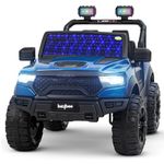 Baybee Run Battery Operated Jeep for Kids, Ride on Toy Kids Car with RGB Windshield Light & Music | Electric Jeep Battery Car | Baby Big Car for Kids to Drive 3 to 8 Years Boys Girls (Blue)