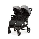 Ickle Bubba Venus Double Stroller - Black/Space Grey/Black