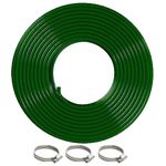 ORILEY 40Mtr 1 Inch Non-Braided Water Pipe with Hose Connector/Jointer/Nozzle & Clamps Lightweight Flexible Gardening Cleaning Outdoor-Indoor Use (130 feet, Dark Green)