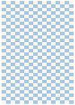 Checkered Pattern Rug, Carpet, Checkered Pattern, Living Room Bed, Scandinavian, Non-Slip, Washable, SNS Beautiful, Blue, 19.7 x 31.5 inches (50 x 80 cm)