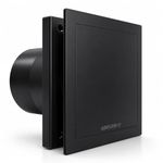 Airflow QT100 HT Extractor Fan - Ultra Quiet 25 dB, Energy Efficient 5W, Adjustable Humidity 60-90% RH, Two-Speed 21/25 l/s, Timer Control, IP45 Rated, Wall/Ceiling Mount, 3-Year Warranty