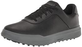 Skechers Men's Drive 5 Lx Arch Relaxed Fit Spikeless Waterproof Golf Shoe Sneaker, Black/Gry, 9.5