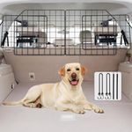 Vetoos Car SUV Dog Barrier, Vehicles Pet Divider Gate for Trunk Cargo Area - Extendable for Universal Fit, Foldable for Easy Storage, Straps & Bungee Cords for Double Stability, Rust-Proof Metal Mesh