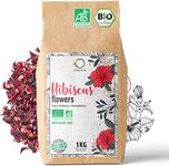 ORIGEENS HIBISCUS TEA Organic 1kg | Hibiscus Flower for Infusions, Iced Tea, Karkade | Dried Hibiscus Flowers, Draining Detox Treatment