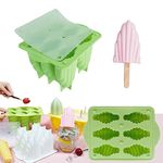 YellowCult Silicone Popsicles/Ice-Cream/Candy/Bars Molds, 6 Cavity Homemade ICE Popsicle Molds, Sticks not Included [Food Grade, BPA-Free Pop Mold - Shell Shaped Candy Design], Safety Lid Included