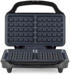 Salter Double Waffle Maker – Non-Stick Dual Waffle Iron Plates, Deep Fill Belgian & American Waffle Machine, Automatic Temperature Control, Cool Touch Handle, Savoury Snacks & Desserts, 900W, EK2249