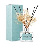 L'odeur Vill Reed Diffuser Set, 6.7 oz(200ml) Vanilla Scented Diffuser with 6 Oil Diffuser Sticks, Home Fragrance Essential Oil Reed Diffuser for Home Large Rooms Bathroom Shelf Decor