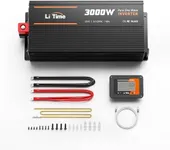 LiTime 3000W Pure Sine Wave Inverter 12V DC to 120V AC Converter with Remote Control, Surge 6000W, Built-in 4 AC Outlets, USB Port, Type-C Port for Home, RV, Camping, Off-Grid, Solar Power