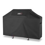 Weber Genesis Ii 300 Series Polyester Grill/BBQ Cover - Outdoor Living, Protective, Weather-Resistant, Fastening Straps, Black, EPX/SX/EX/E/S 335, 325s, Compatible with Weber Gas Grills