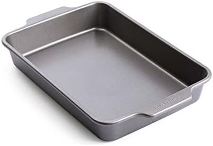 KitchenAid Bakeware Aluminized Steel PFAS-Free Nonstick 33x22.5 cm Cake Oven Tray, Oven Safe, Dishwasher Safe, Grey