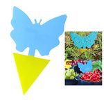 Almineez 41pc/81pc Fruit Fly Trap Fruit Fly Killer Yellow Sticky Bug Insect Killer Double-sided Insect Catcher Sticky Bug Sticky Fruit Fly Killer With Tweezer for Houseplant Indoor and Outdoor (81)