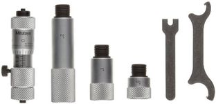 Mitutoyo 137-211 Tubular Vernier Inside Micrometer, Extension Rod Type, 2-6" Range, 0.001" Graduation, Plus /-3.00024" Accuracy, 3 Pcs Extension Rods