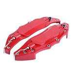 Qiilu Caliper Cover,1 Pair 16-17in Medium Car Aluminum Alloy Brake Caliper Protector Cover for Wheel Hub (Red)