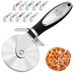 Zulay Premium Pizza Cutter - Steel Pizza Cutter Wheel - Food Grade Pizza Slicer - Smooth Rotating Pizza Cutter Wheel with Non-Slip Ergonomic Handle