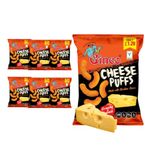 Ginco Cheese Puff Crisps (6 x 100g) - Cheese Crisps Crunchy Snacking Cheese | Kids Snacks, Savoury Snacks, Lunchbox Snacks | Snack Pack Sharing Crisps Cheese Puffs Crisps | Cheesy Puffs Melty Puffs