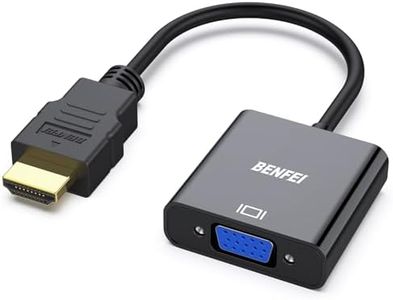 HDMI to VGA, BENFEI Gold-Plated HDMI to VGA Adapter (Male to Female) for Computer, Desktop, Laptop, PC, Monitor, Projector, HDTV, Chromebook, Raspberry Pi, Roku, Xbox and More - Black