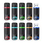 Vansuny 10 Pack 8GB USB Memory Stick Bulk USB 2.0 Flash Drive Cap Design USB Stick Thumb Drives(5 Mixed Colors, 8GB)
