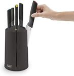 Joseph Joseph Elevate Knives 5 piece Carousel Set with rotating knife block, Japanese Stainless Steel - Multicolor