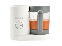 BEABA Babycook Neo, 4 in 1 Glass Baby Food Maker, Baby Food Processor, Baby Food Blender, Steams and Blends, Easy Clean Reservoir, 5.5 Cup Capacity, Cloud