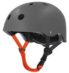 Tourdarson Skateboard Helmet Impact Resistance Ventilation for Youth & Adult (Gray, Medium)