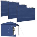 KAMPKEEPER Instant 10X10 Canopy Sidewalls with Zipper for Pop Up Canopy Frame, 3Pack Sunwalls fit 10' Outdoor Canopies with Straight Leg (Navy Blue)