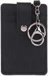 SimpleLif Soft Leather Wallet Case with Key Ring and Key Ring, Black, 7.3x11cm, Classic, Black, 7.3x11cm, Classic