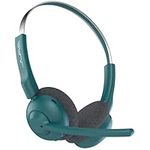 JLab Go Work Pop Wireless Headsets with Microphone - 50+ H Bluetooth Computer Headset, Multipoint Connect, On Ear Wireless Office PC Laptop Headphones with Microphone, Teal