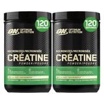 Optimum Nutrition Micronized Creatine Powder | 100% Pure Creatine Monohydrate | For Muscle Building Support, Micronized For Easy Mixing | Unflavoured, 600g (Pack of 2)